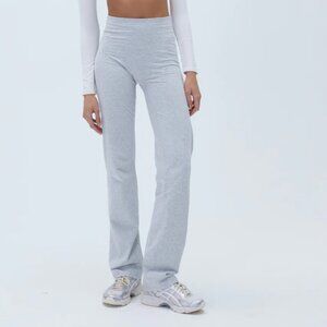 ADANOLA SIZE SMALL Cotton Yoga Pant - Grey Melange